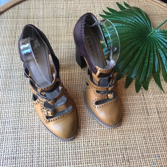 Hinge Color Block Maryjanes Heels 8.5 - Picture 3 of 5